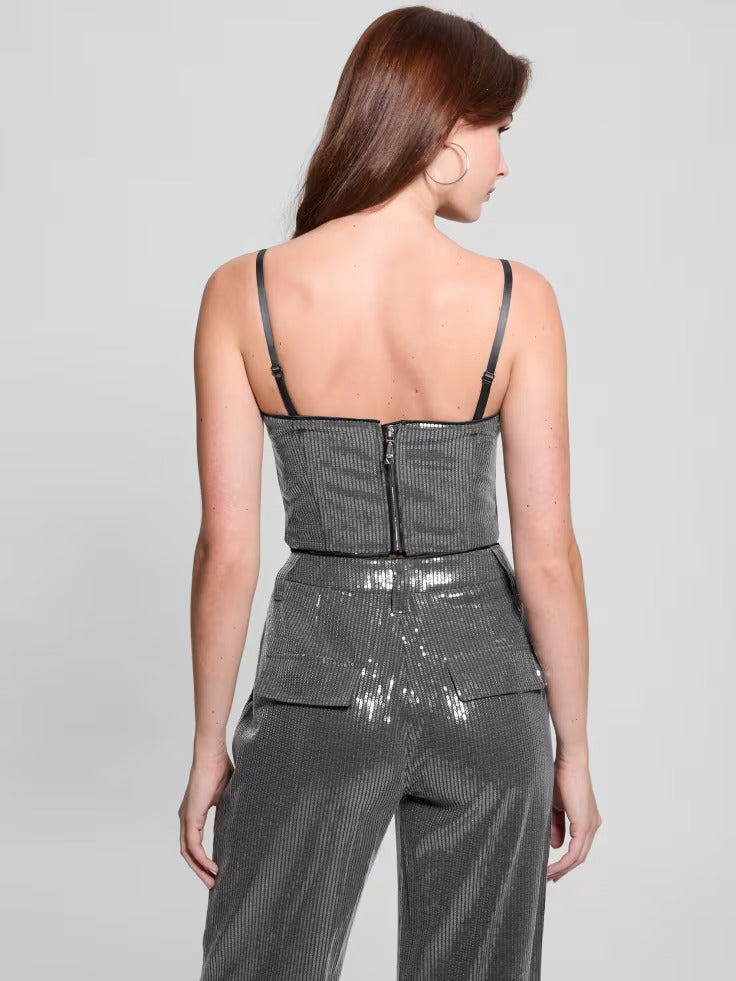 Guess Cassia Sequined Bustier Top