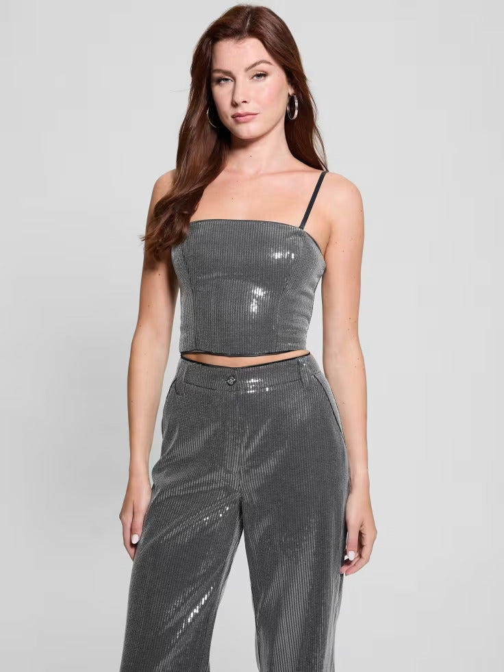 Guess Cassia Sequined Bustier Top