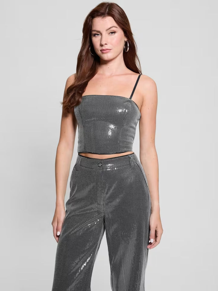 Guess Cassia Sequined Bustier Top