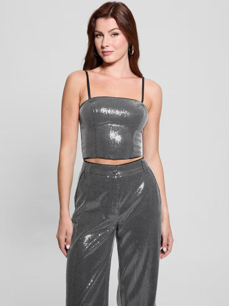 Guess Cassia Sequined Bustier Top