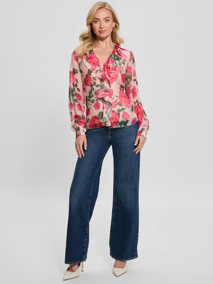 Guess Soave Ruffle Shirt