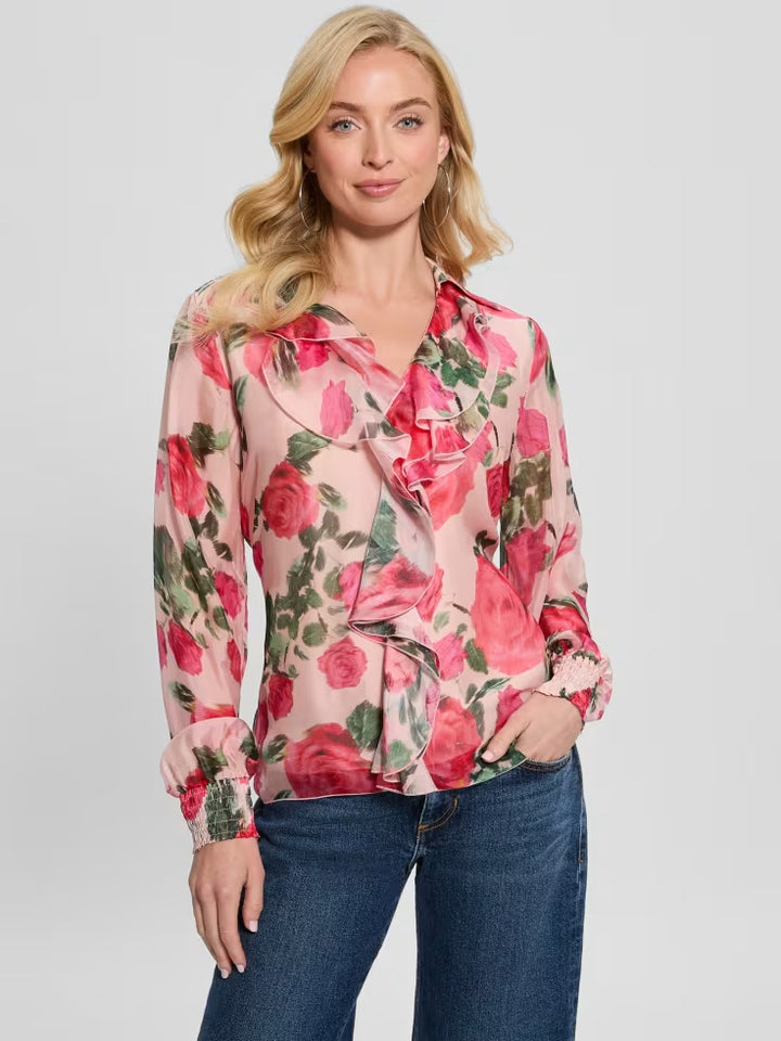 Guess Soave Ruffle Shirt