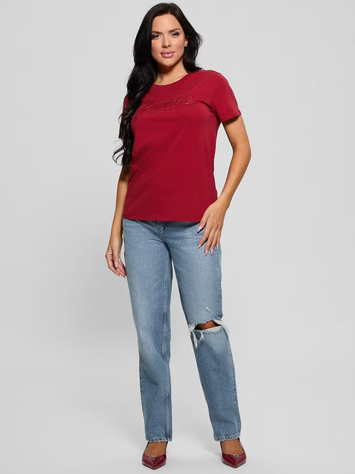 Guess Eco Lace Logo Easy Tee