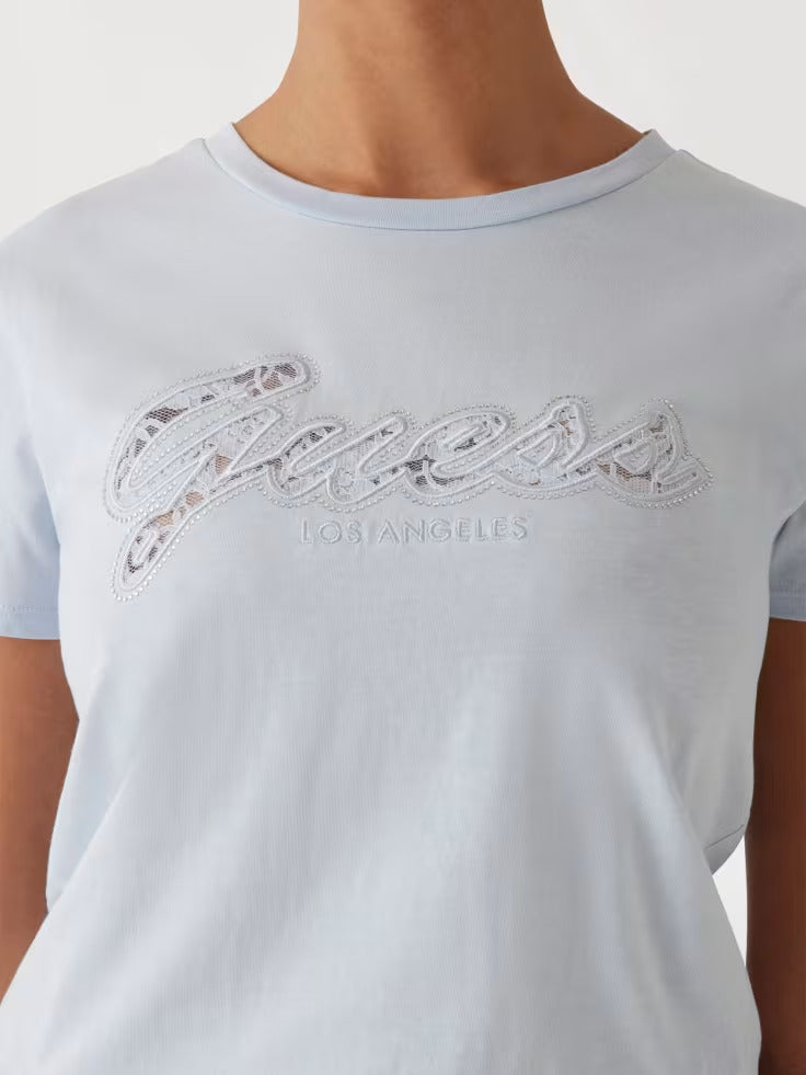 Guess Eco Lace Logo Easy Tee
