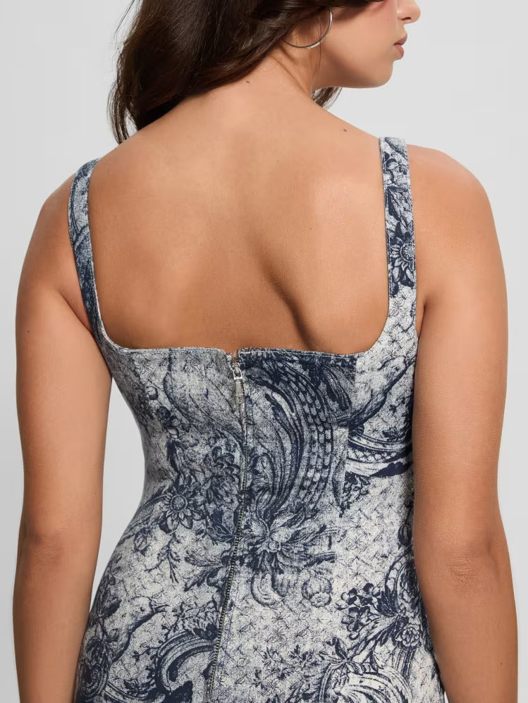 Guess Rexa Printed Denim Dress