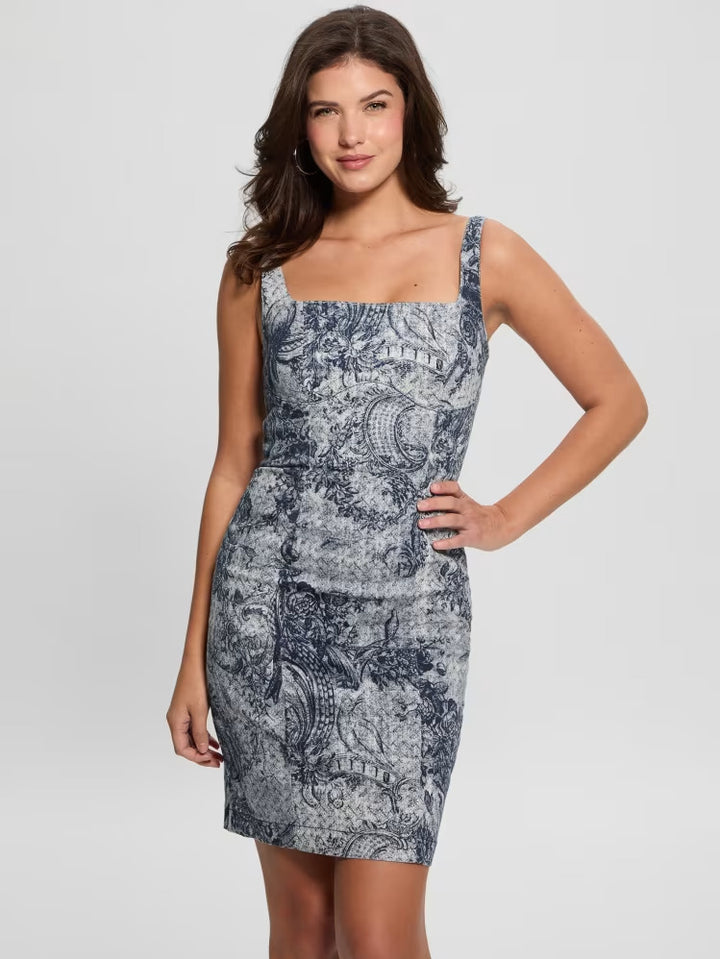 Guess Rexa Printed Denim Dress