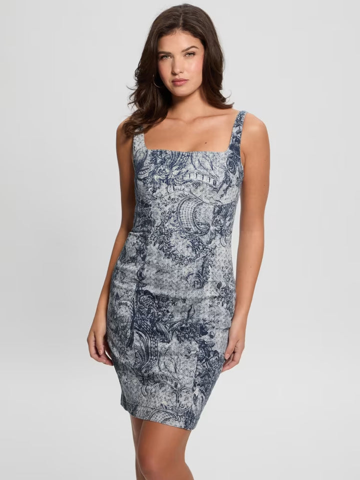 Guess Rexa Printed Denim Dress