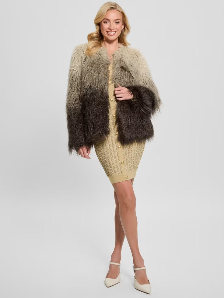 Guess Cristina Faux-Fur Ombré Jacket