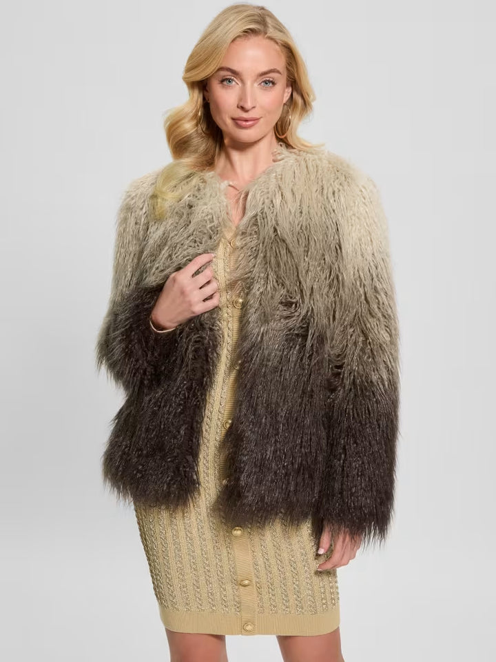 Guess Cristina Faux-Fur Ombré Jacket