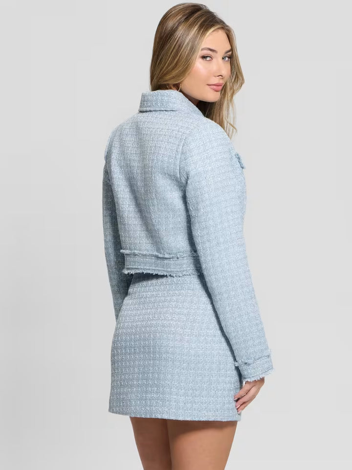 Guess Daphnee Tweed Cropped Jacket
