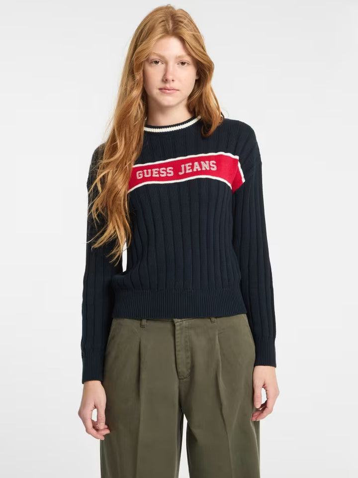 Guess Eco Crewneck Ribbed Sweater
