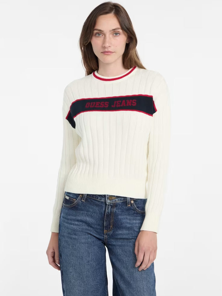 Guess Eco Crewneck Ribbed Sweater