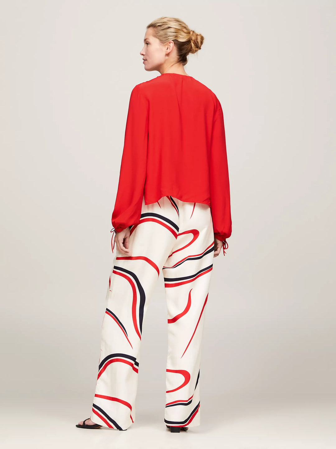 Tommy Hilfiger Relaxed Fit Keyhole Crepe Blouse