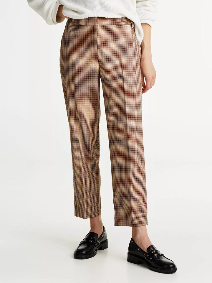 Tommy Hilfiger Check Print Slim Straight Leg Pant