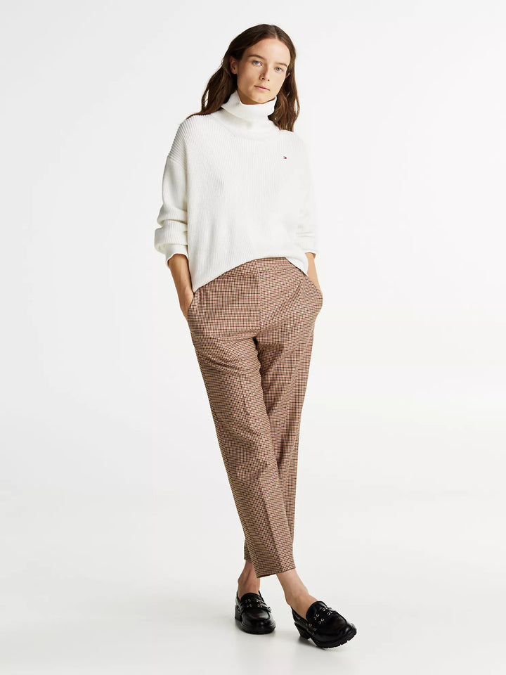 Tommy Hilfiger Check Print Slim Straight Leg Pant