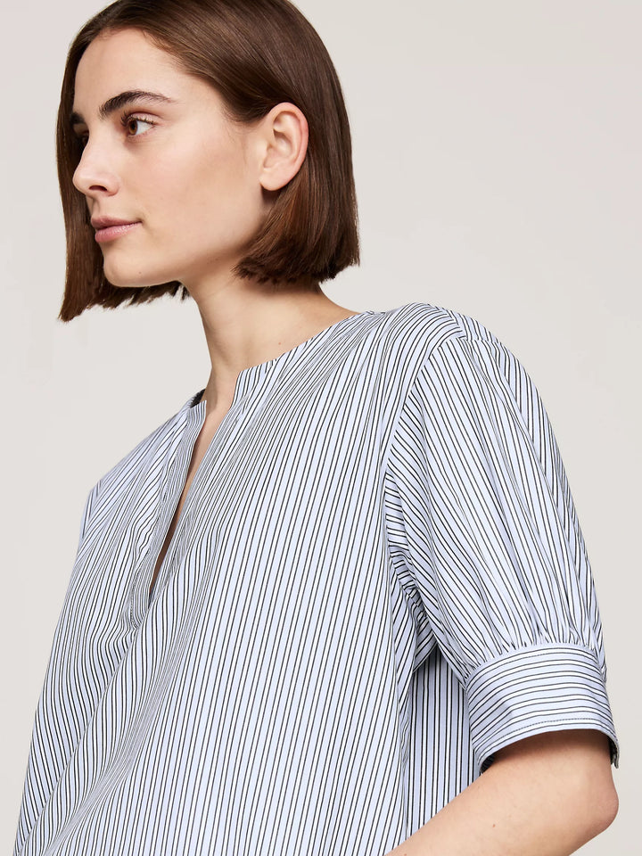 Tommy Hilfiger Relaxed Fit V-Neck Stripe Top