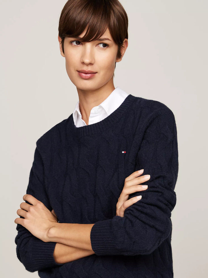 Tommy Hilfiger Wool Cable Knit Sweater