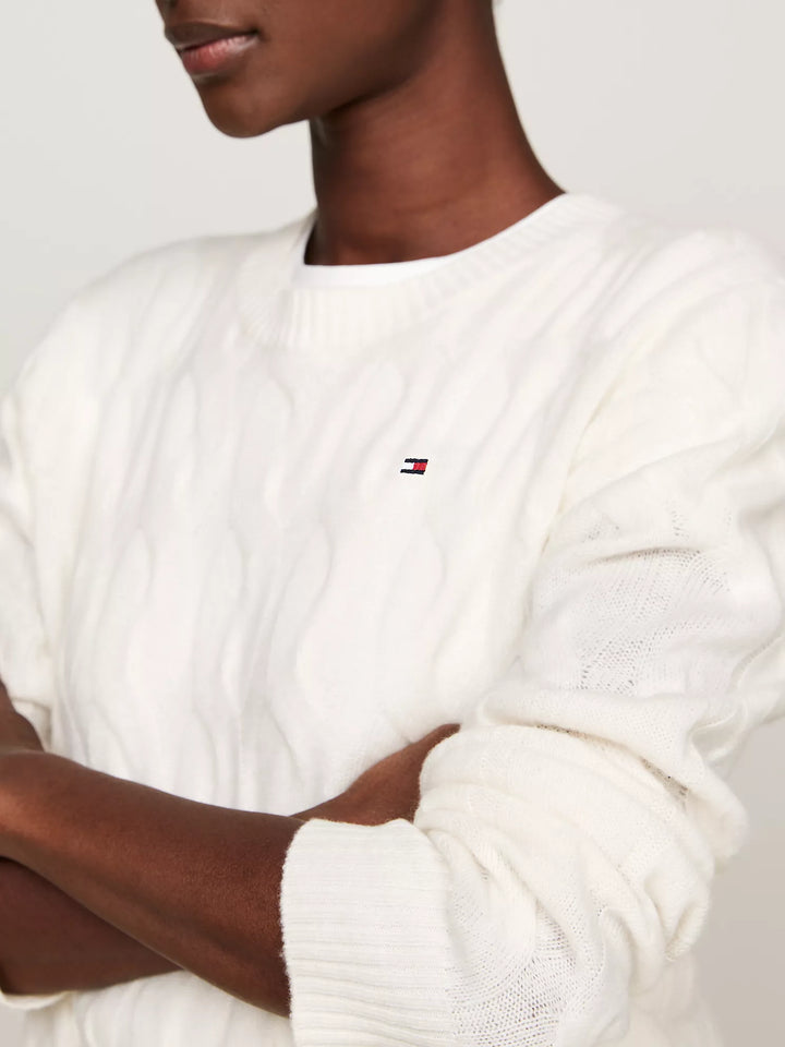 Tommy Hilfiger Wool Cable Knit Sweater