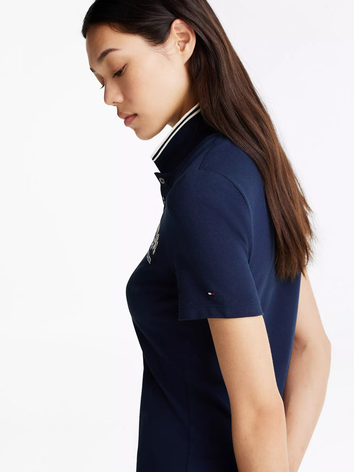 Tommy Hilfiger Embroidered Stretch Slim Fit Polo Dress