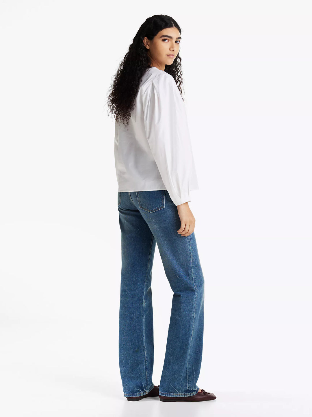 Tommy Hilfiger Poplin Pullover V-Neck Top