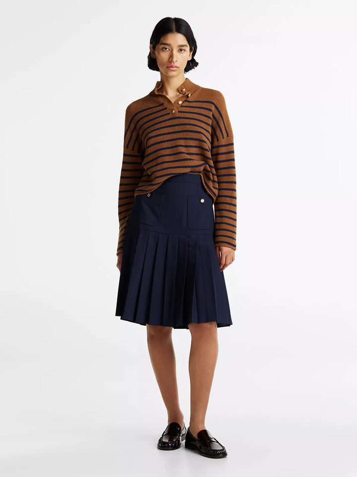 Tommy Hilfiger Gold-Tone Button Polo Sweater
