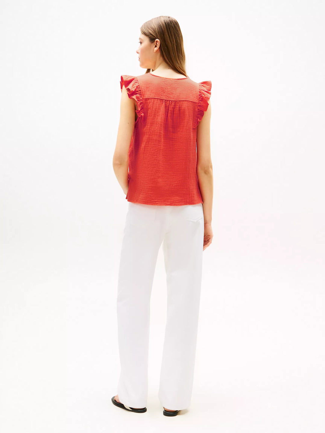 Tommy Hilfiger Muslin Flutter-Sleeve Top