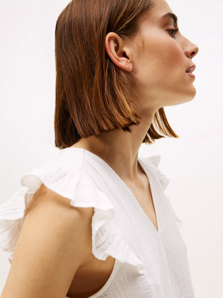 Tommy Hilfiger Muslin Flutter-Sleeve Top