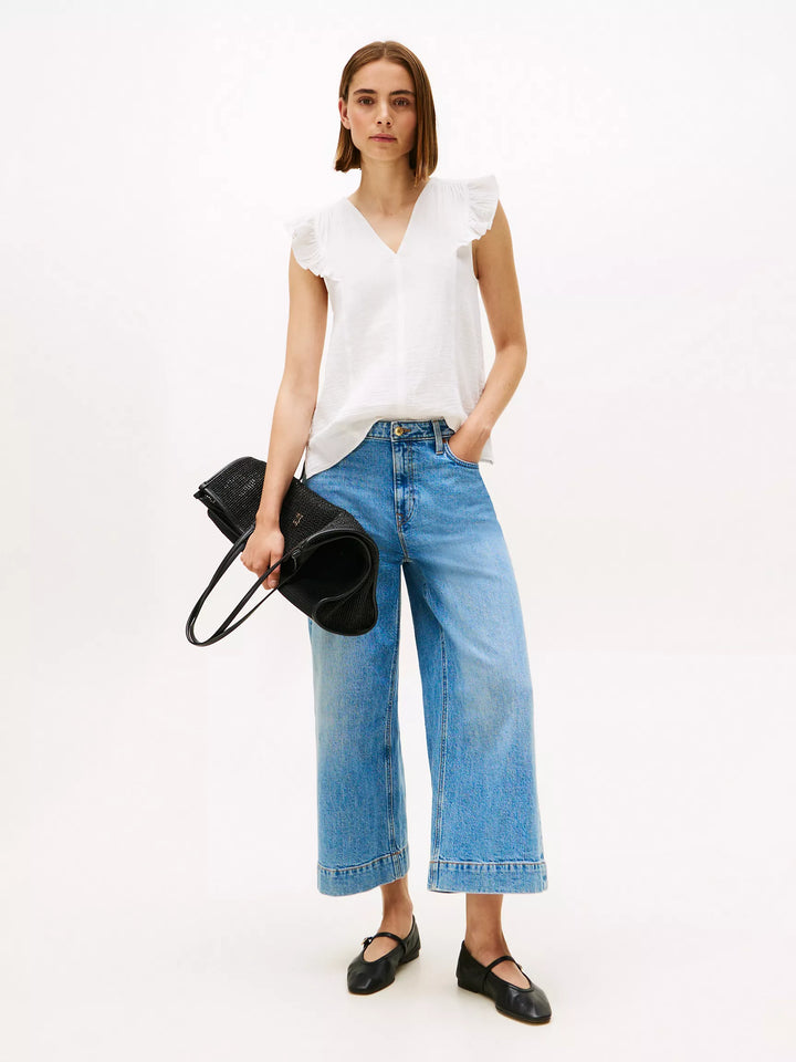 Tommy Hilfiger Muslin Flutter-Sleeve Top