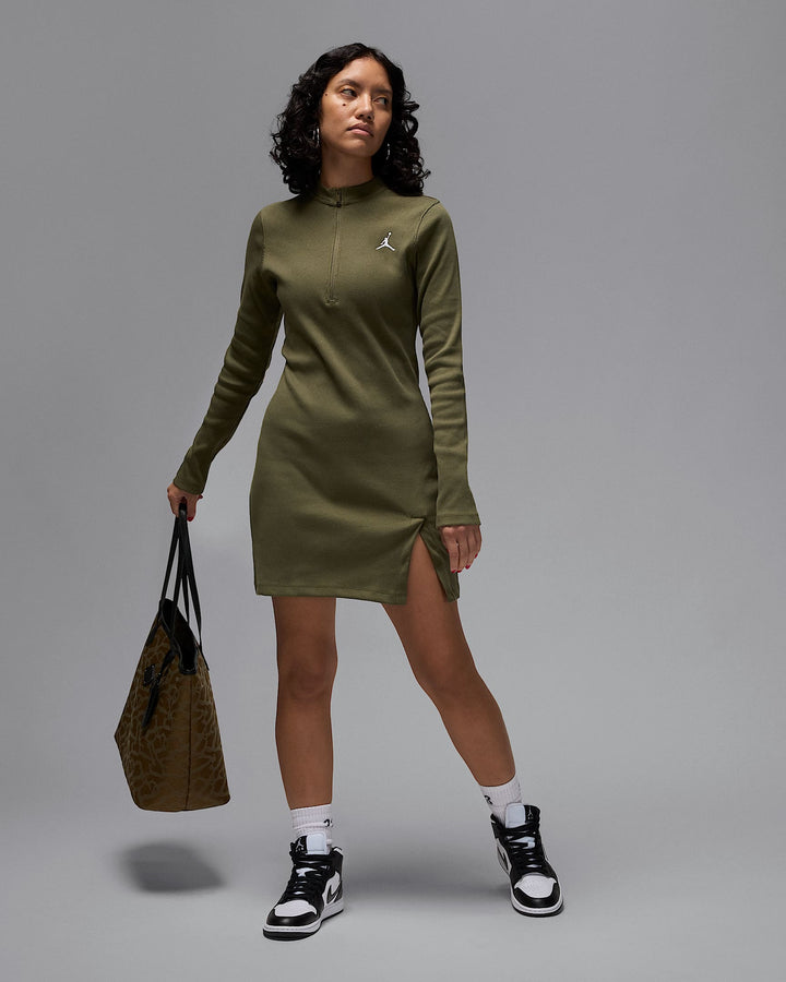 NIKE Jordan Women's 1/2-Zip Long-Sleeve Knit Dress