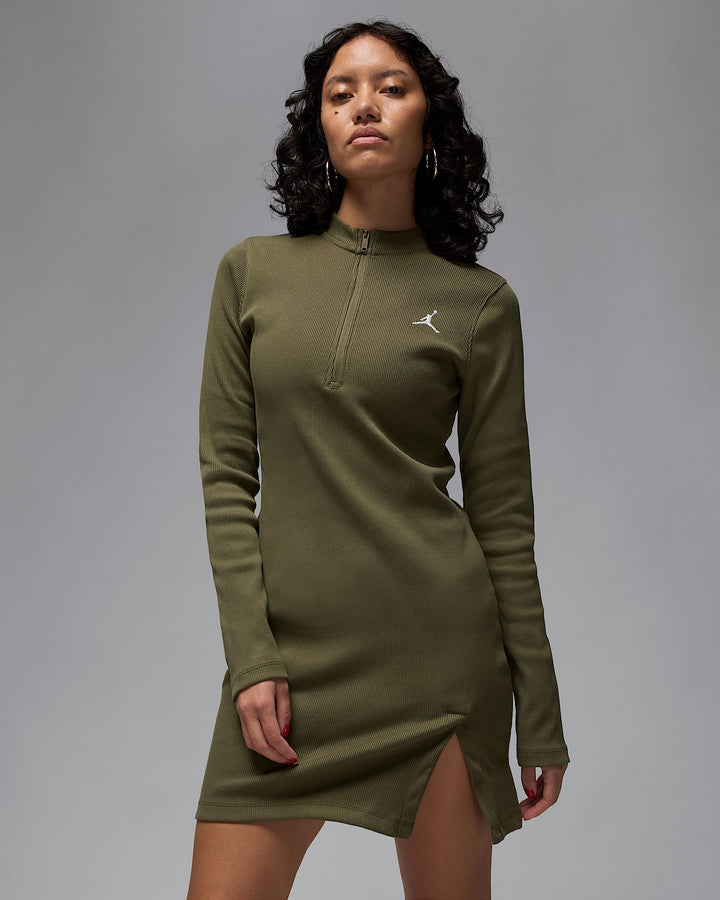 NIKE Jordan Women's 1/2-Zip Long-Sleeve Knit Dress