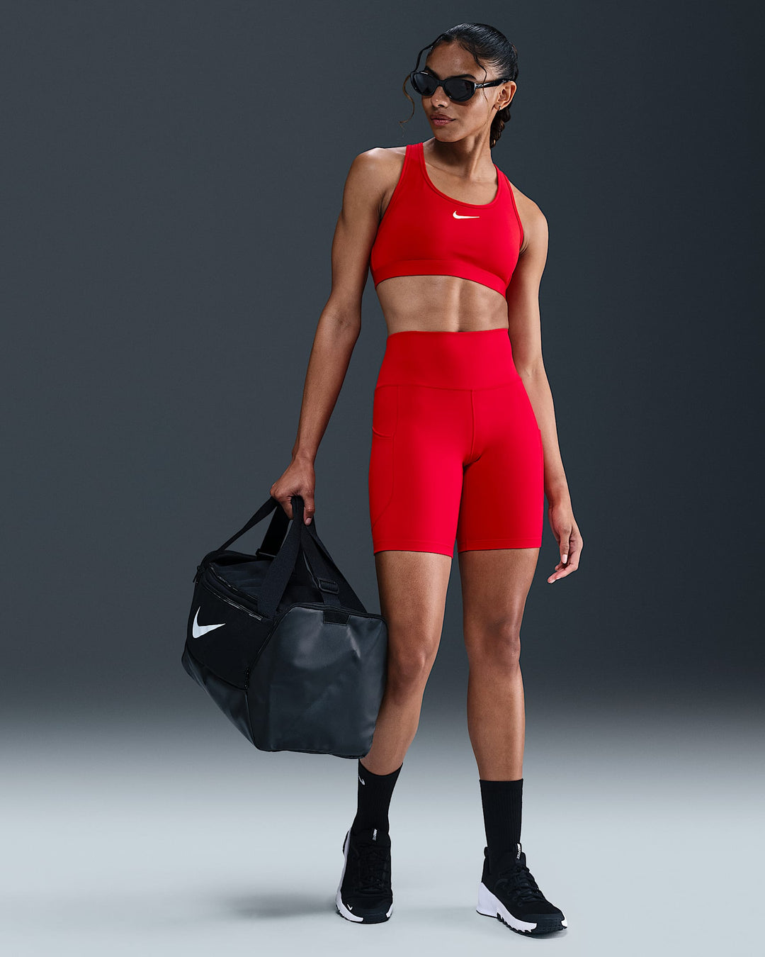 Nike One Women's High-Waisted 8" Biker Shorts with Pockets