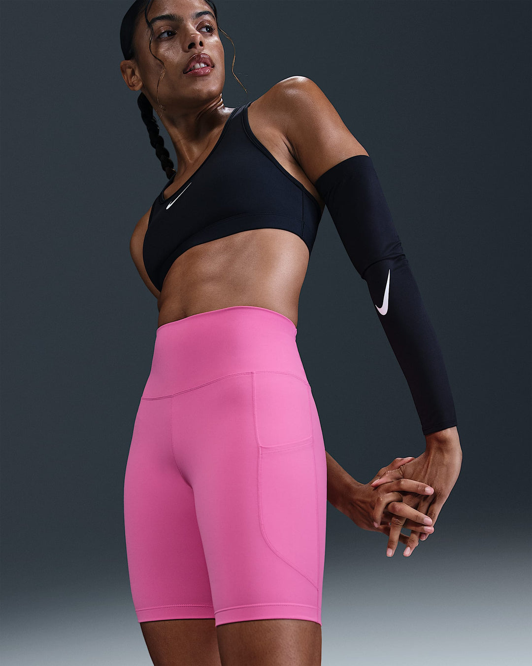 Nike One Women's High-Waisted 8" Biker Shorts with Pockets