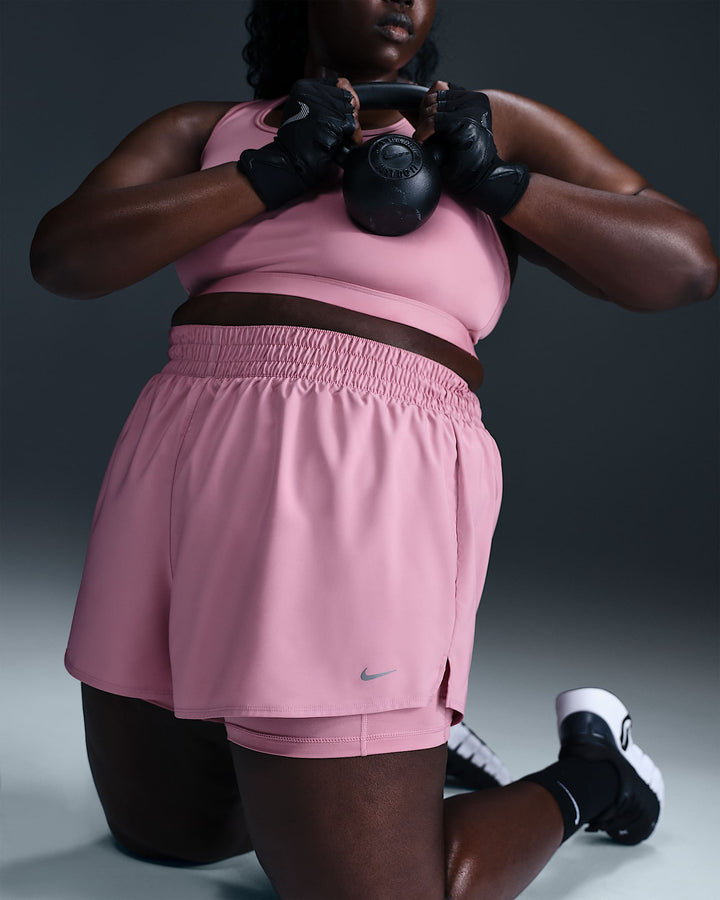 Nike Dri-FIT One Women's High-Waisted 3" 2-in-1 Shorts (Plus Size)