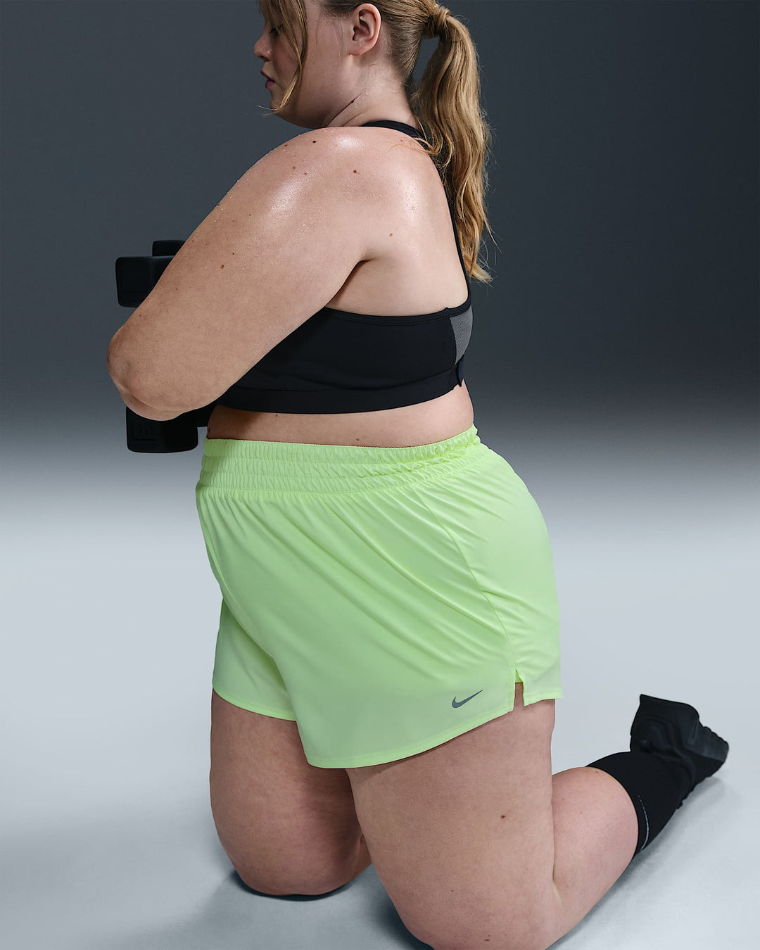 Nike Dri-FIT One Women's High-Waisted 3" 2-in-1 Shorts (Plus Size)