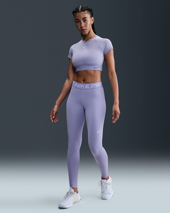 Nike Pro Women's Mid-Rise Mesh-Paneled Leggings