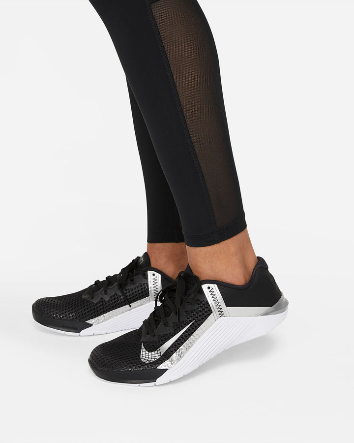 Nike Pro Women's Mid-Rise Mesh-Paneled Leggings