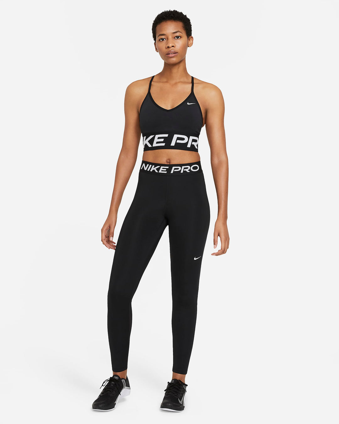 Nike Pro Women's Mid-Rise Mesh-Paneled Leggings