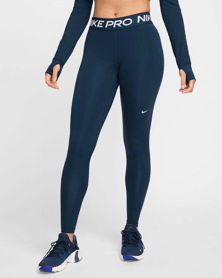Nike Pro Women's Mid-Rise Mesh-Paneled Leggings