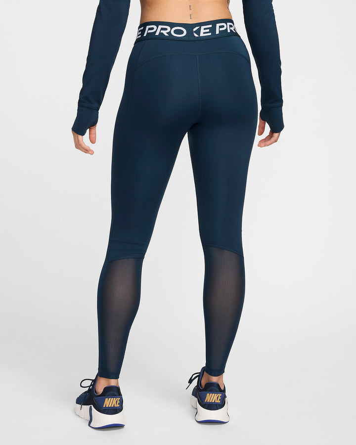 Nike Pro Women's Mid-Rise Mesh-Paneled Leggings