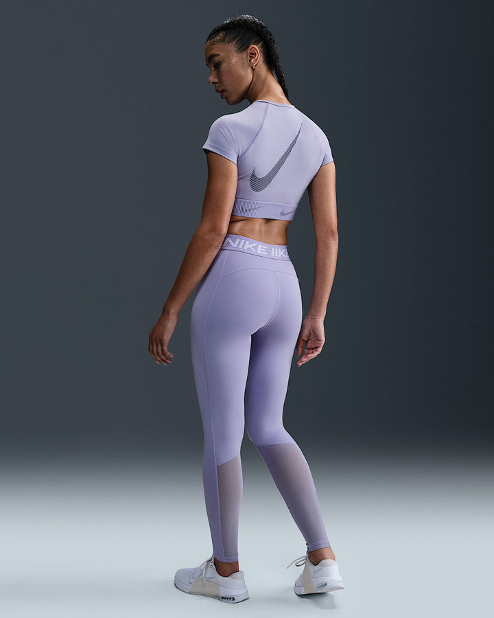 Nike Pro Women's Mid-Rise Mesh-Paneled Leggings