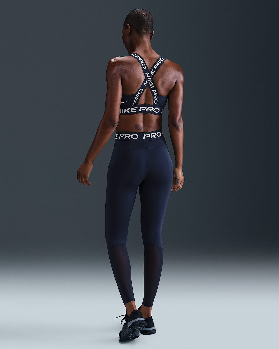 Nike Pro Women's Mid-Rise Mesh-Paneled Leggings
