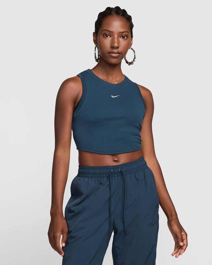 Nike Women's Tight Cropped Mini-Rib Tank Top