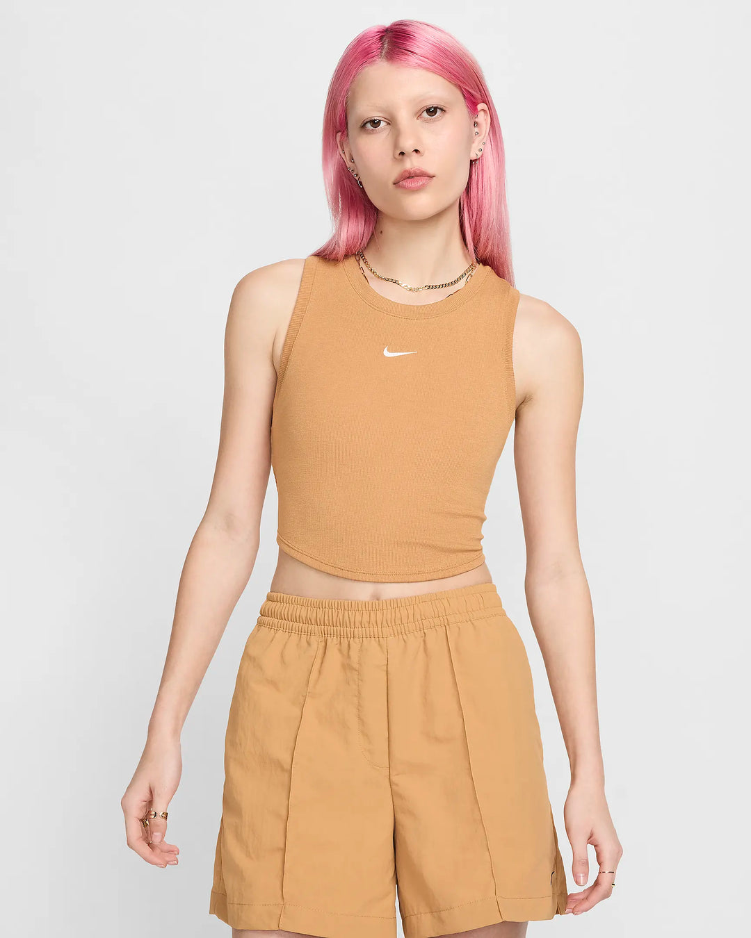Nike Women's Tight Cropped Mini-Rib Tank Top