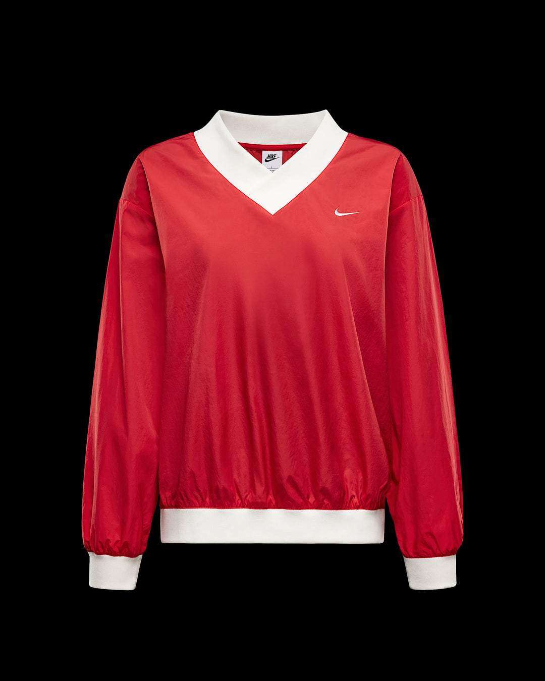 Nike Women's Loose UV Woven Long-Sleeve V-Neck Top