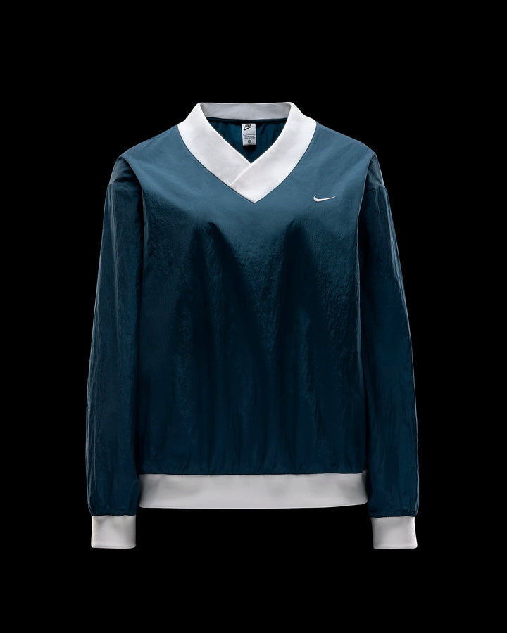 Nike Women's Loose UV Woven Long-Sleeve V-Neck Top