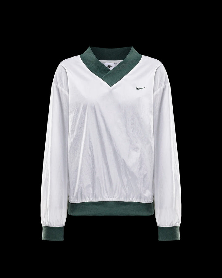 Nike Women's Loose UV Woven Long-Sleeve V-Neck Top