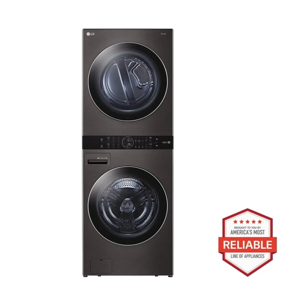 LG WKGX201HBA Single Unit Front Load LG WashTower™ with Center Control™ 4.5 cu. ft. Washer and 7.4 cu. ft. Gas Dryer