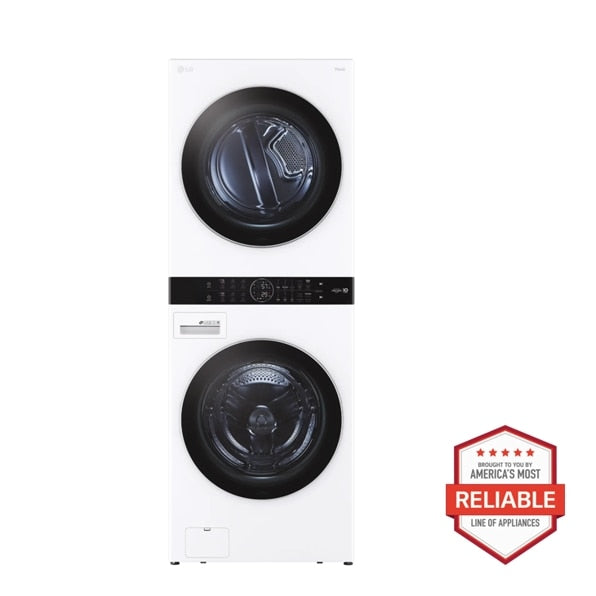 LG WKGX201HWA Single Unit Front Load LG WashTower™ with Center Control™ 4.5 cu. ft. Washer and 7.4 cu. ft. Gas Dryer