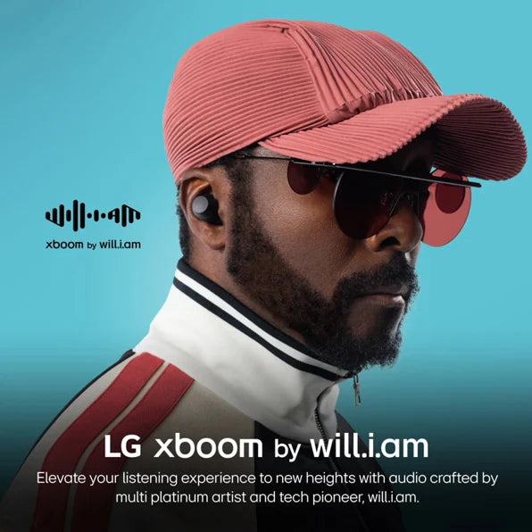 LG xboom Buds Core by will.i.am | Bluetooth Earbuds | xboom Signature Sound with Graphene Driver, White