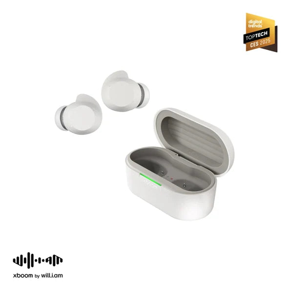 LG xboom Buds Core by will.i.am | Bluetooth Earbuds | xboom Signature Sound with Graphene Driver, White
